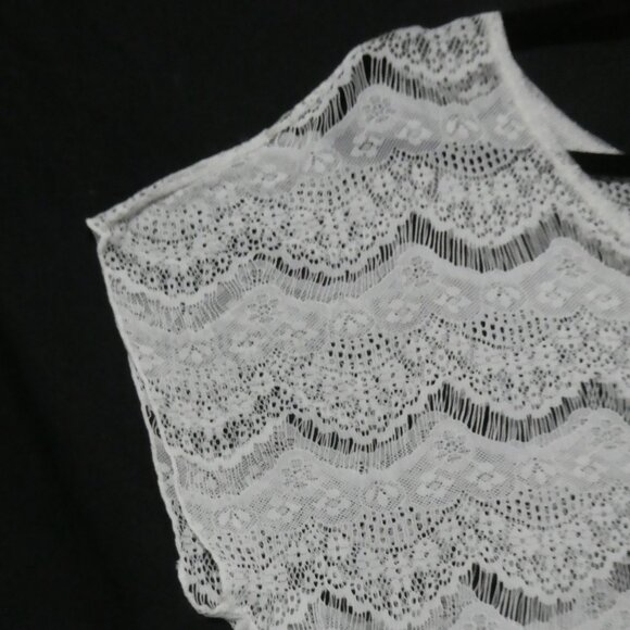 COTTON EXPRESS | large | White Lace Short Sleeve Shirt - Picture 3 of 14
